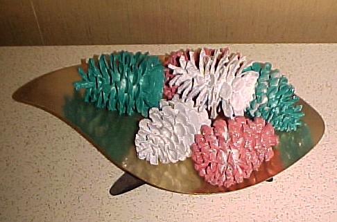 pinecones in midcentury colors