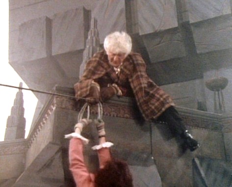 The Doctor's on the roof, and we can't get him down.