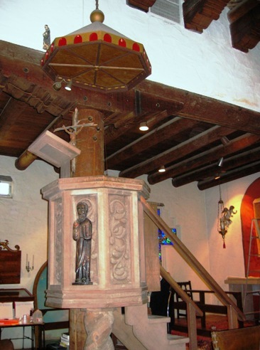 The pulpit at St. Michael's