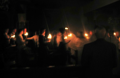vigil 2005 - inside the church door